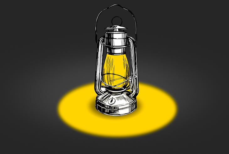 Hurricane lamp illustration