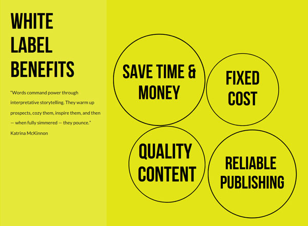 White label content marketing benefits