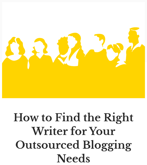 A blog post example on finding writers for outsourced blogs