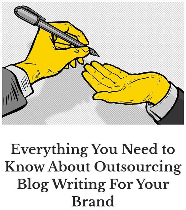 A pillar page example on outsourcing blog writing