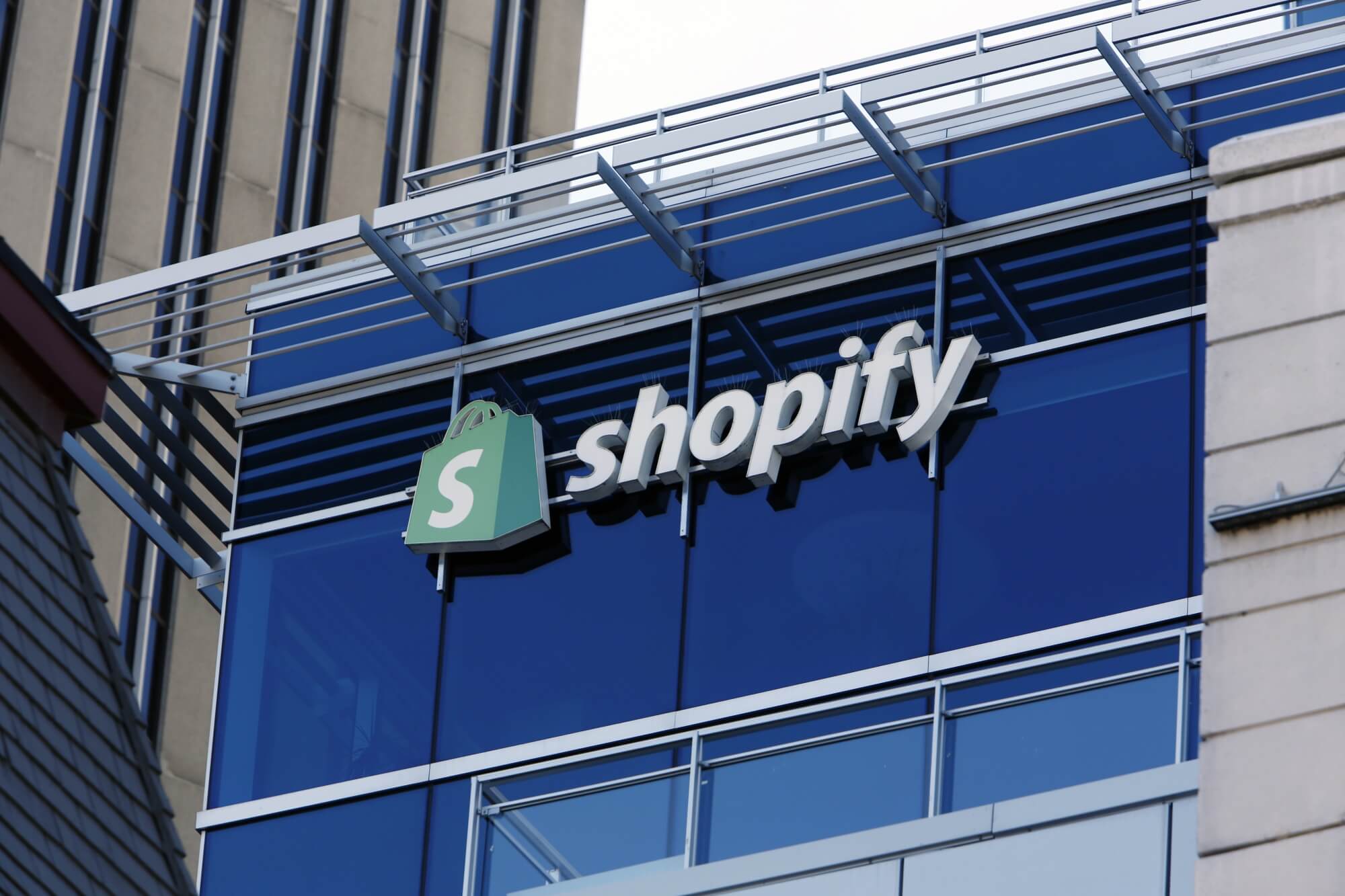 Shopify sign on a building