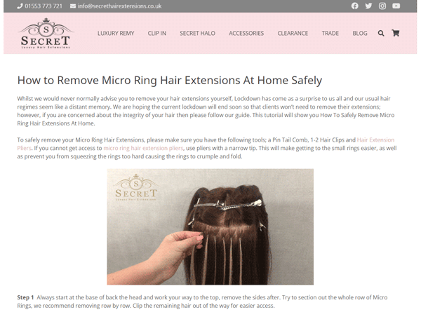 how to remove micro ring hair extensions