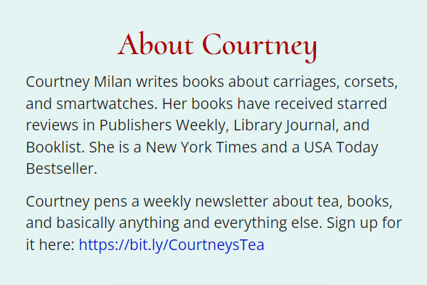 author Courtney Milan's bio