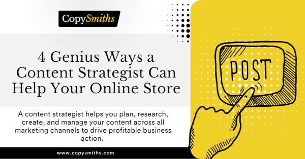 ways a content strategist can help online store LinkedIn promo