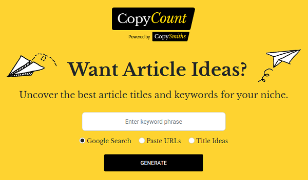 website analysis feature from CopyCount