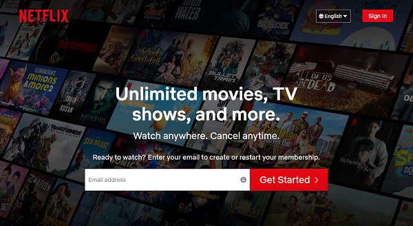 Netflix call-to-action button